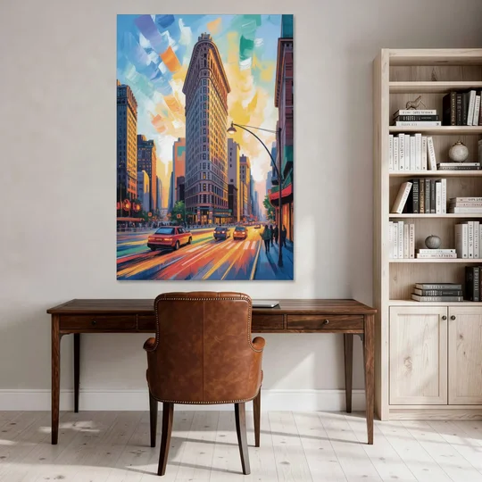 Flatiron Building Landmark - Canvas Wall Art - Office - 40x60