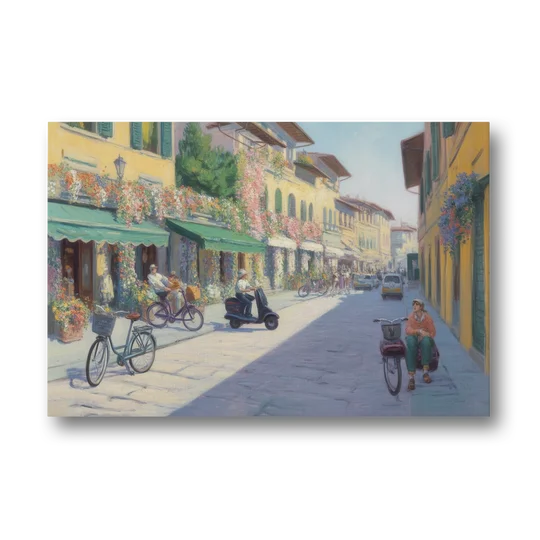 Florentine Streets - Canvas Wall Art - Front