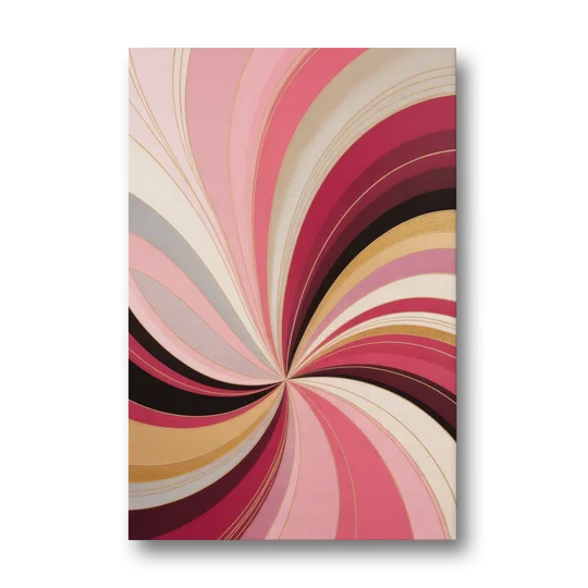Fluid Elegance Pink Abstract - Canvas Wall Art - Front
