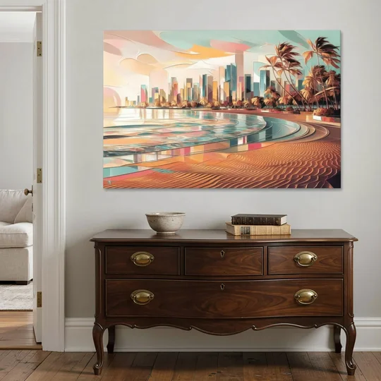 Fort Lauderdale Beach Sunrise - Canvas Wall Art - Coffee Table - 60x40