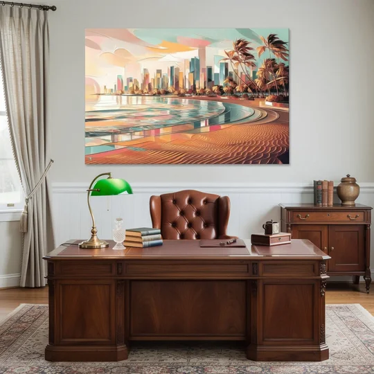 Fort Lauderdale Beach Sunrise - Canvas Wall Art - Office - 60x40