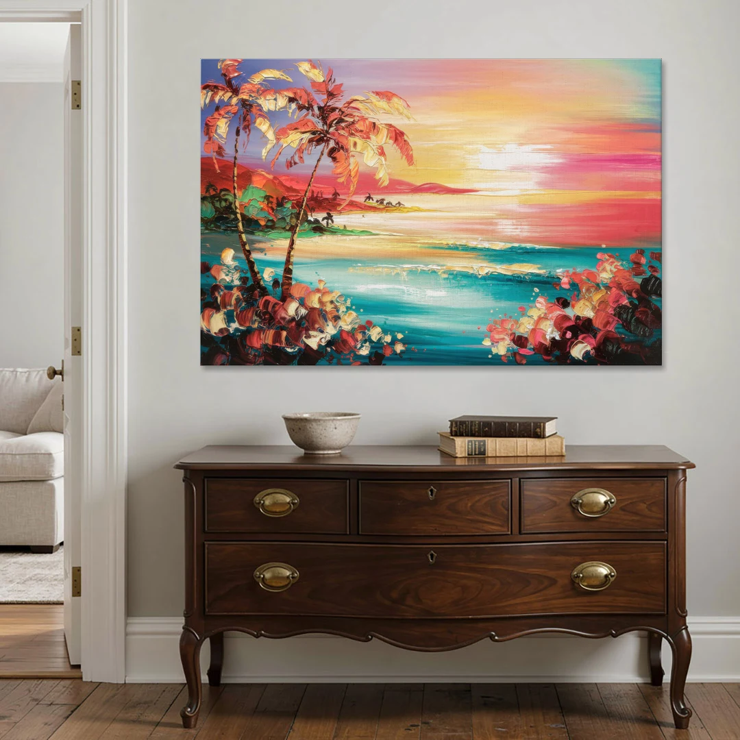 Fort Lauderdale Coastal Sunset - Canvas Wall Art - Coffee Table - 60x40