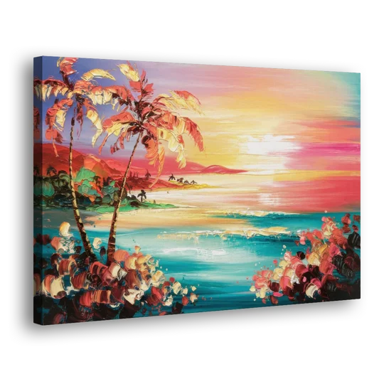 Fort Lauderdale Coastal Sunset - Canvas Wall Art - Side