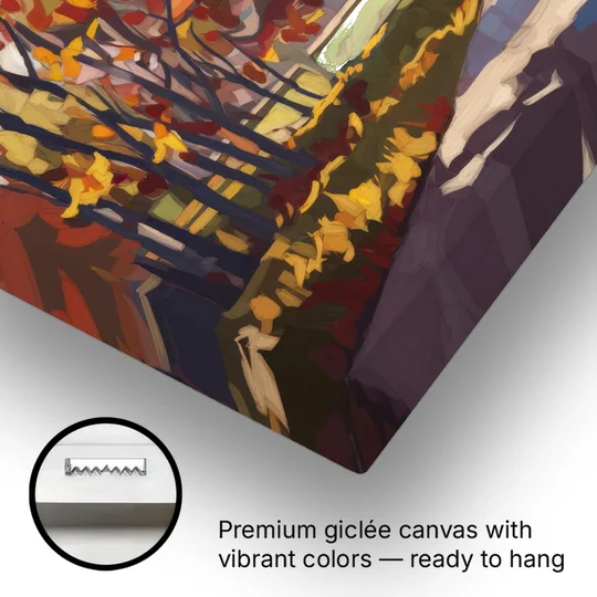 Fort Wayne Autumn Colors - Canvas Wall Art - Gallery Wrap Corner