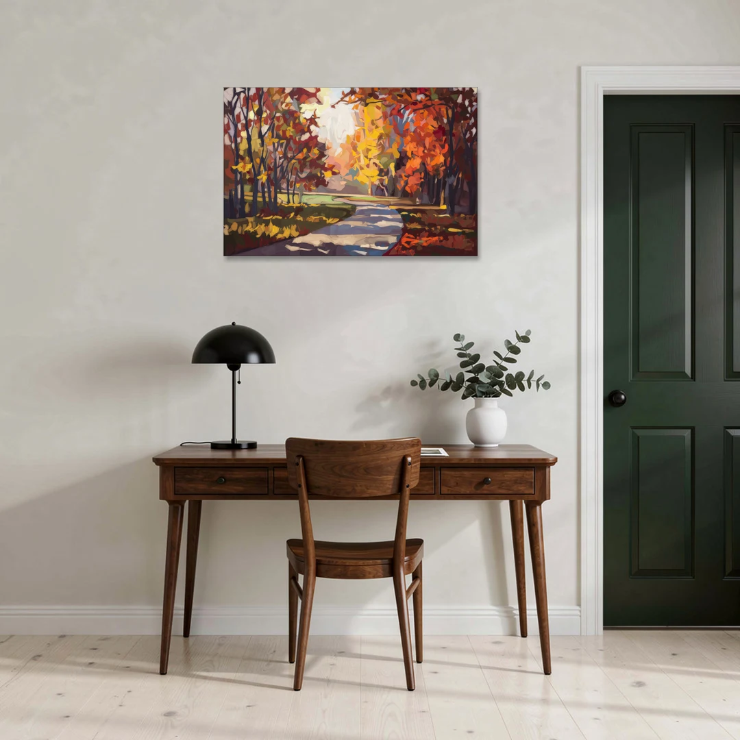 Fort Wayne Autumn Colors - Canvas Wall Art - Office - 36x24