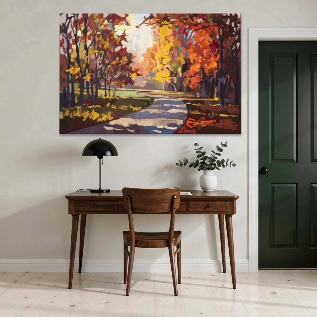 Fort Wayne Autumn Colors - Canvas Wall Art - Office - 60x40