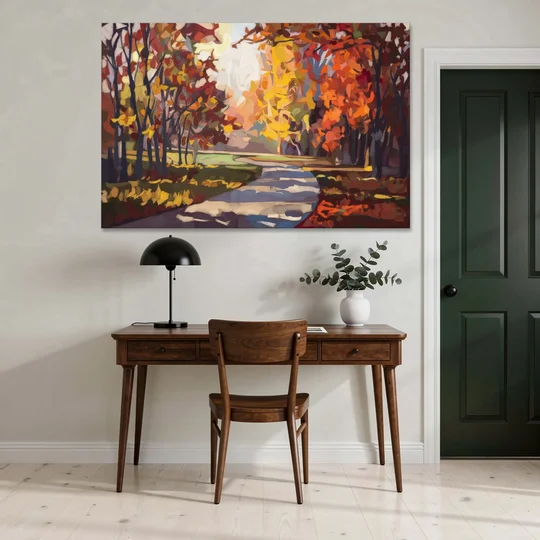 Fort Wayne Autumn Colors - Canvas Wall Art - Office - 60x40