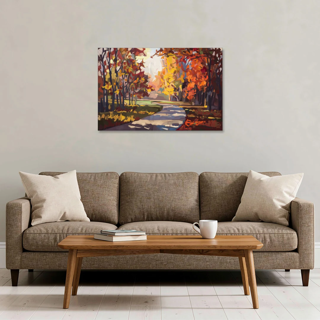 Fort Wayne Autumn Colors - Canvas Wall Art - Sofa - 36x24