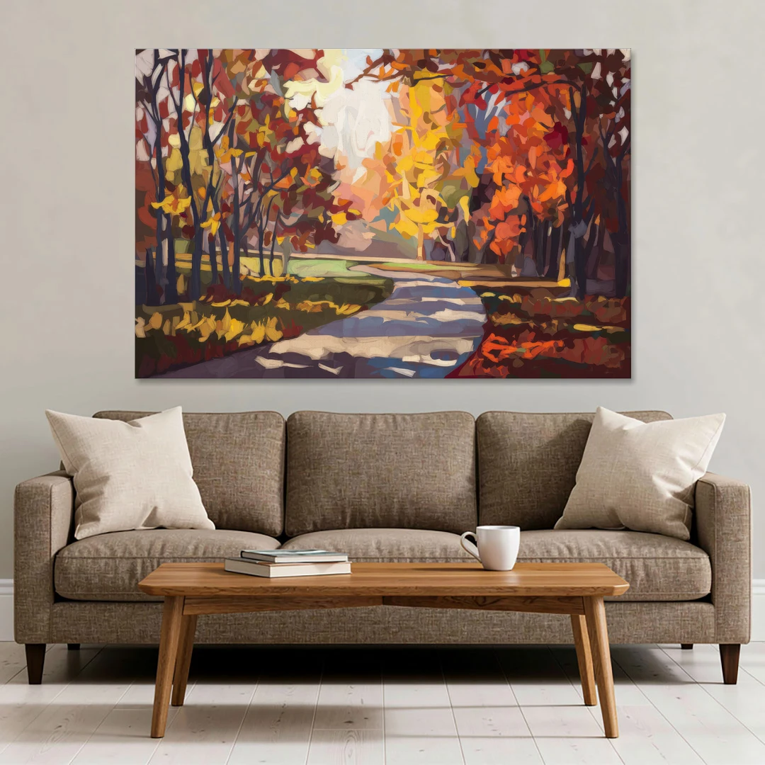 Fort Wayne Autumn Colors - Canvas Wall Art - Sofa - 60x40