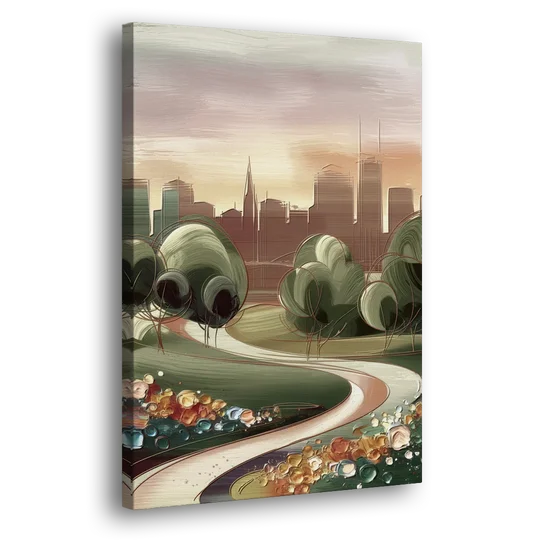 Fort Wayne Park Views - Canvas Wall Art - Side
