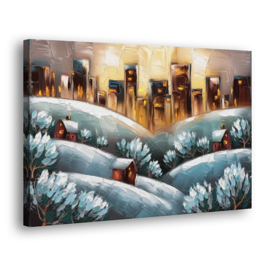 Fort Wayne Winter Wonderland - Canvas Wall Art - Side