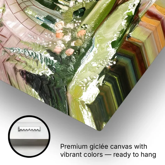 Fort Worth Botanical Gardens View - Canvas Wall Art - Gallery Wrap Corner