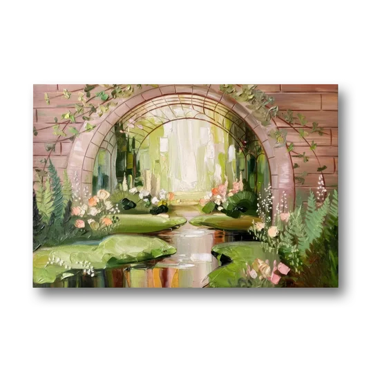 Fort Worth Botanical Gardens View - Canvas Wall Art - Front