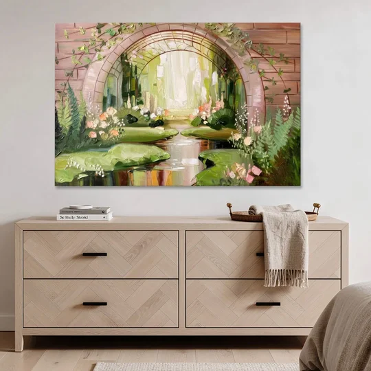 Fort Worth Botanical Gardens View - Canvas Wall Art - Coffee Table - 60x40