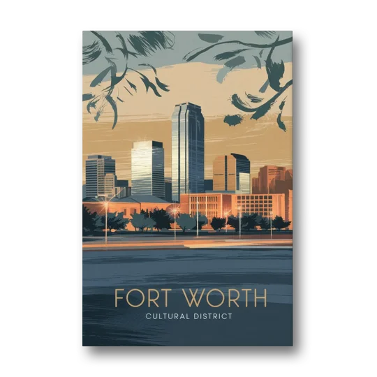 Fort Worth Cultural District Vibes - Canvas Wall Art - Front