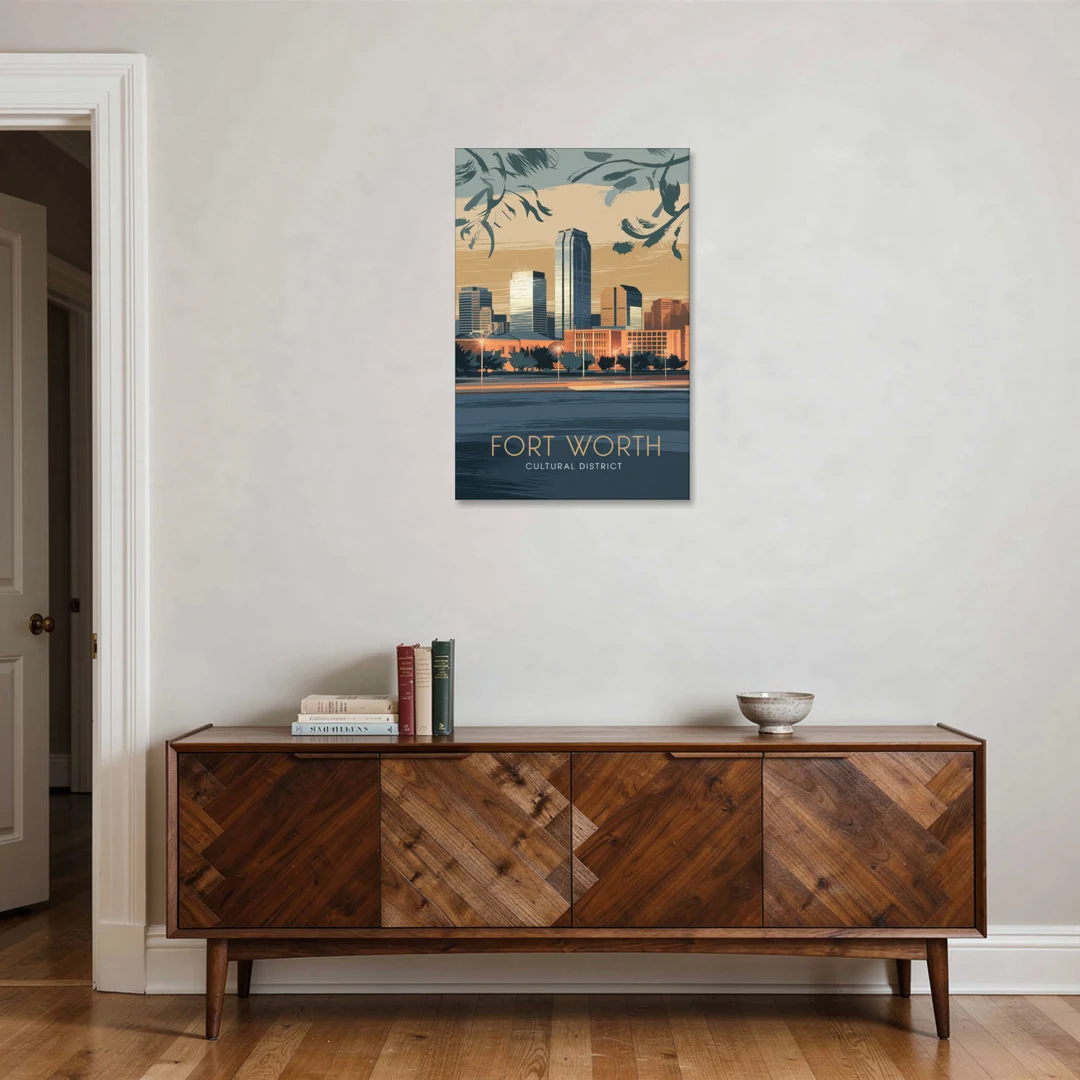 Fort Worth Cultural District Vibes - Canvas Wall Art - Coffee Table - 24x36