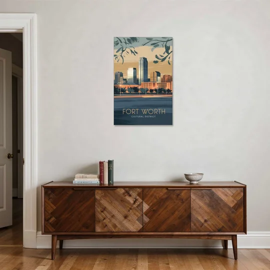 Fort Worth Cultural District Vibes - Canvas Wall Art - Coffee Table - 24x36