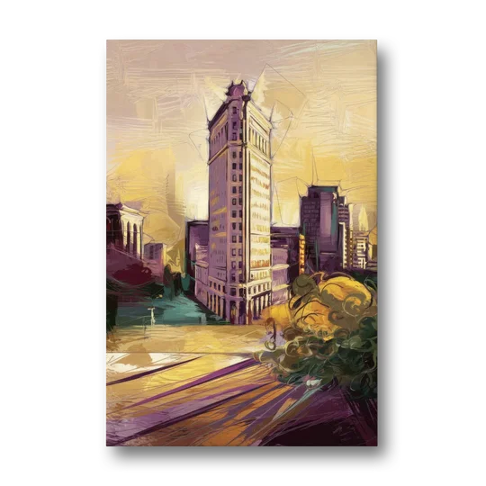 Fort Worth Historic Architecture - Canvas Wall Art - Front