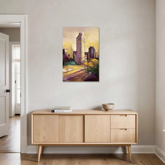 Fort Worth Historic Architecture - Canvas Wall Art - Coffee Table - 24x36
