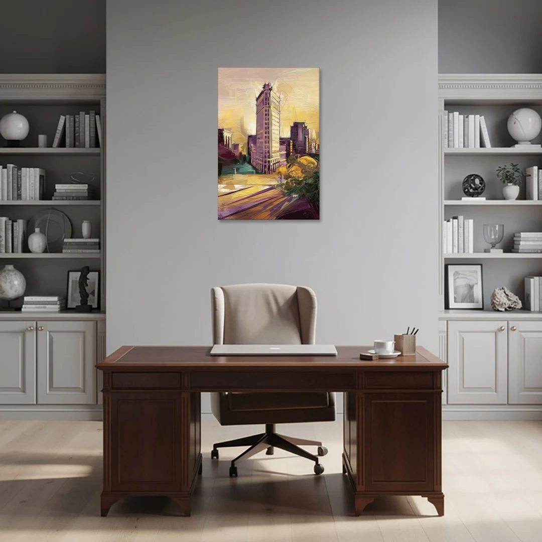 Fort Worth Historic Architecture - Canvas Wall Art - Office - 24x36