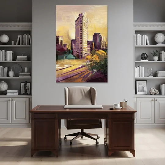 Fort Worth Historic Architecture - Canvas Wall Art - Office - 40x60