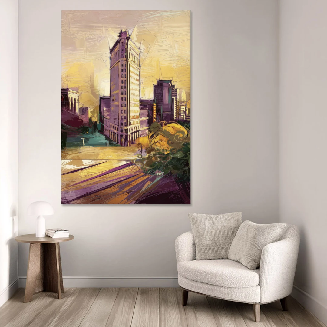 Fort Worth Historic Architecture - Canvas Wall Art - Sofa - 40x60