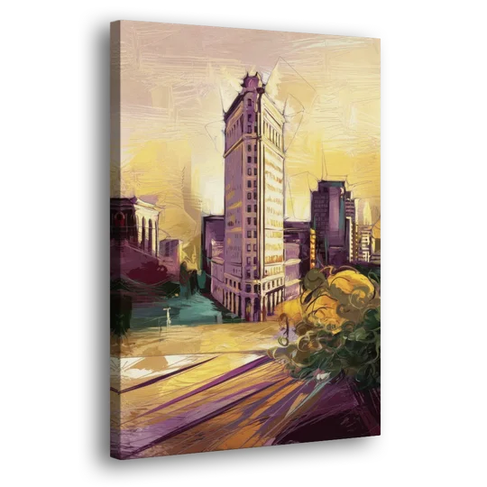 Fort Worth Historic Architecture - Canvas Wall Art - Side