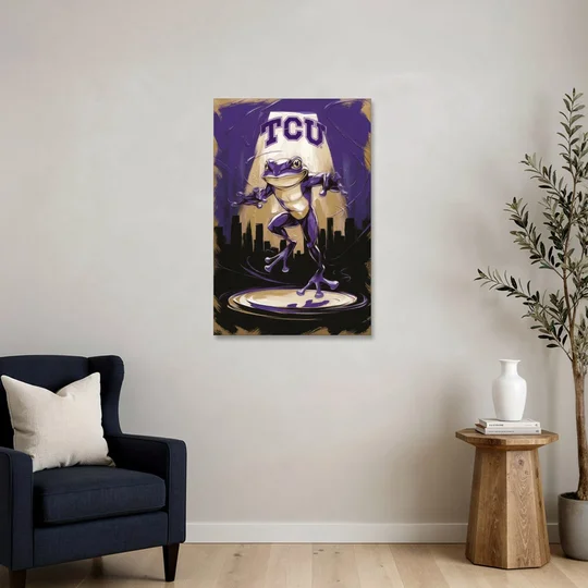 Fort Worth TCU Horned Frogs Pride - Canvas Wall Art - Sofa - 24x36