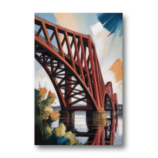 Forth Bridge Elegance - Canvas Wall Art - Front