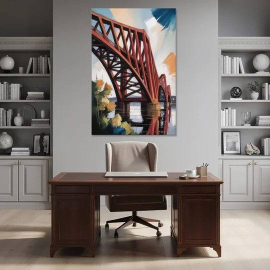 Forth Bridge Elegance - Canvas Wall Art - Office - 40x60