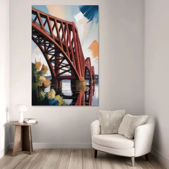 Forth Bridge Elegance - Canvas Wall Art - Sofa - 40x60