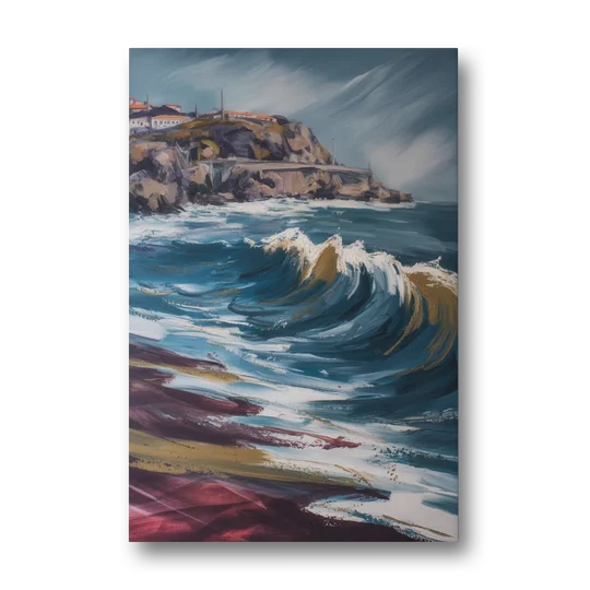 Foz do Douro Waves - Canvas Wall Art - Front