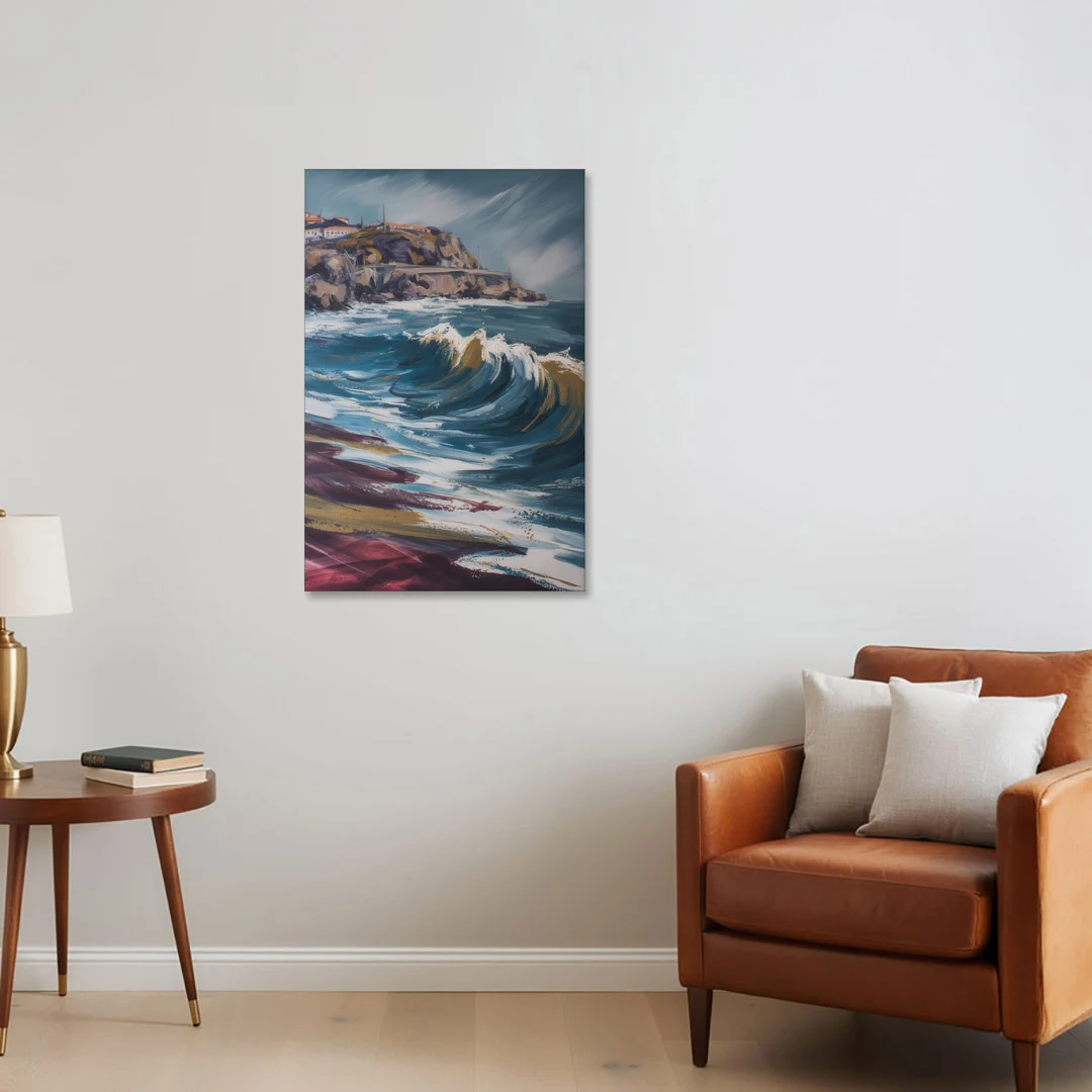 Foz do Douro Waves - Canvas Wall Art - Sofa - 24x36