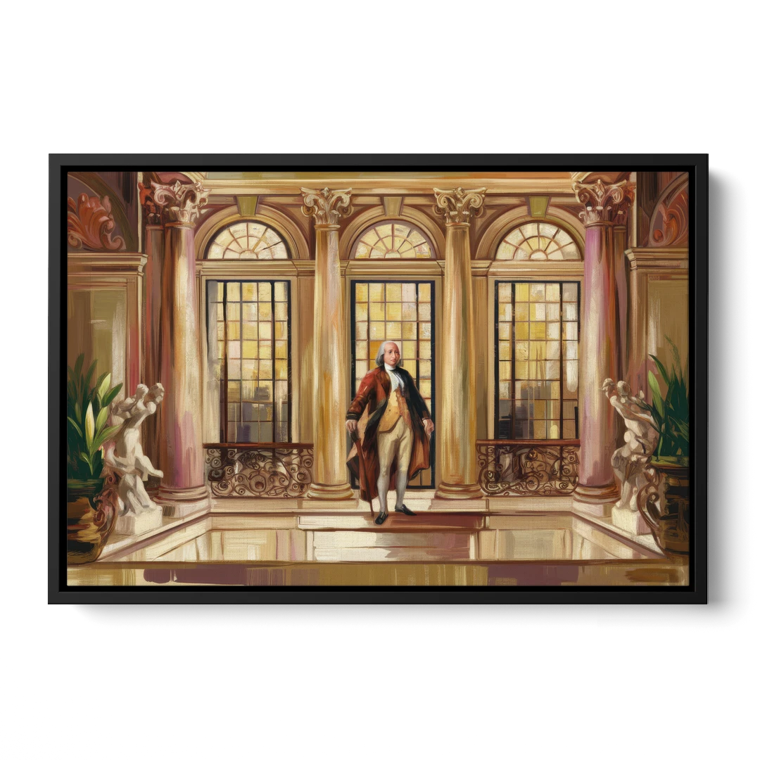 Franklin Architectural Beauty - Black Framed Canvas Wall Art - Front