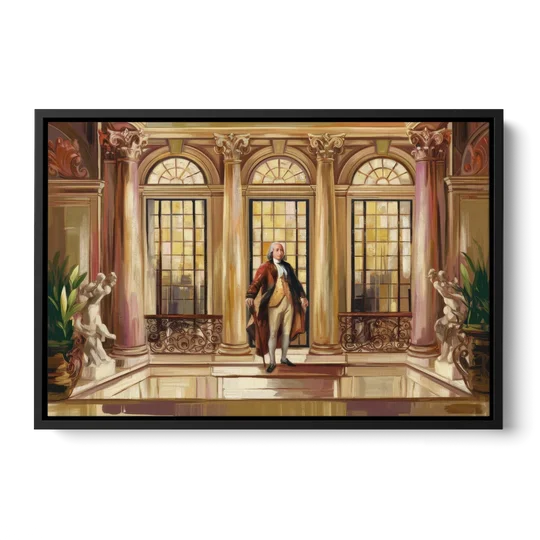 Franklin Architectural Beauty - Black Framed Canvas Wall Art - Front