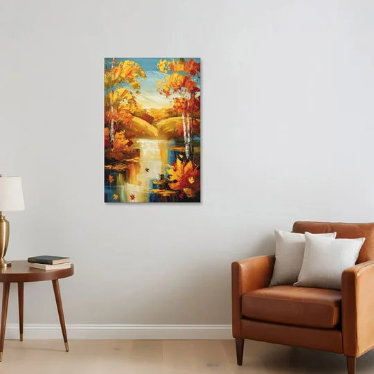 Franklin Autumn Vibes - Canvas Wall Art - Sofa - 24x36