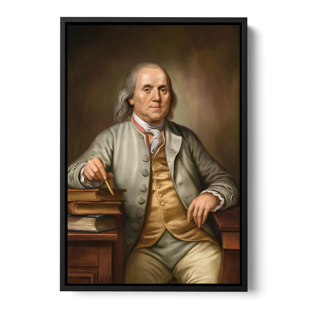 Franklin Cultural Heritage - Black Framed Canvas Wall Art - Front