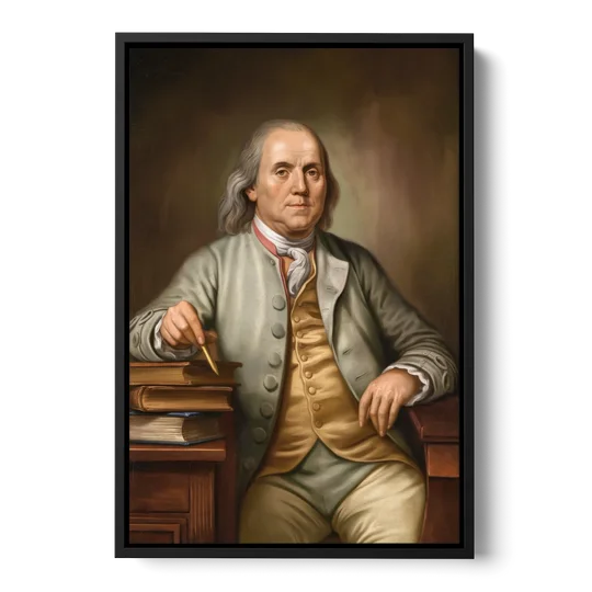 Franklin Cultural Heritage - Black Framed Canvas Wall Art - Front
