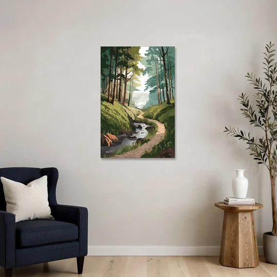 Franklin Nature Trails - Canvas Wall Art - Sofa - 24x36