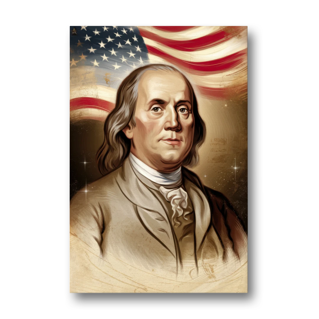Franklin Patriotic Spirit - Canvas Wall Art - Front