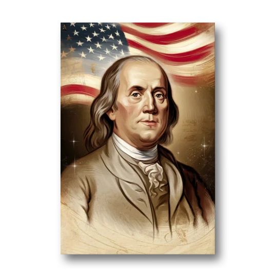 Franklin Patriotic Spirit - Canvas Wall Art - Front