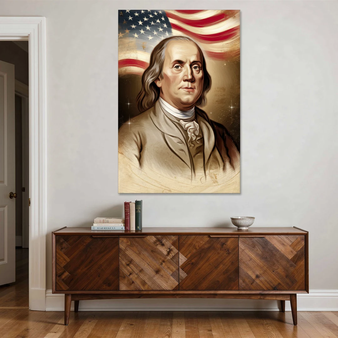 Franklin Patriotic Spirit - Canvas Wall Art - Coffee Table - 40x60