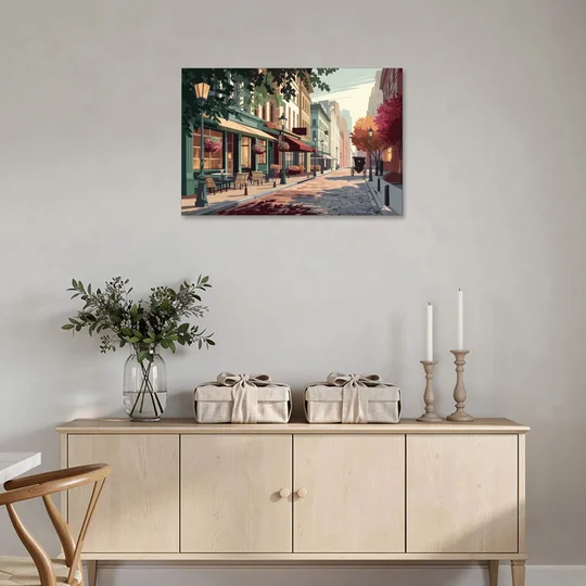 Franklin Vintage Streets - Canvas Wall Art - Coffee Table - 36x24