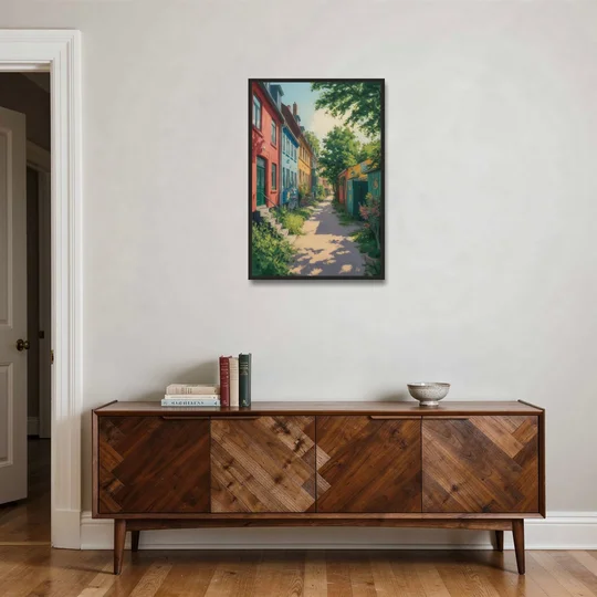 Freetown Christiania - Black Framed Canvas Wall Art - Coffee Table - 24x36