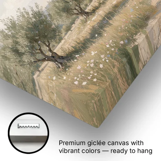 French Country Wall Art of a Provençal Farmhouse - Canvas Wall Art - Gallery Wrap Corner