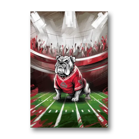 Fresno Bulldogs Game Day - Canvas Wall Art - Front
