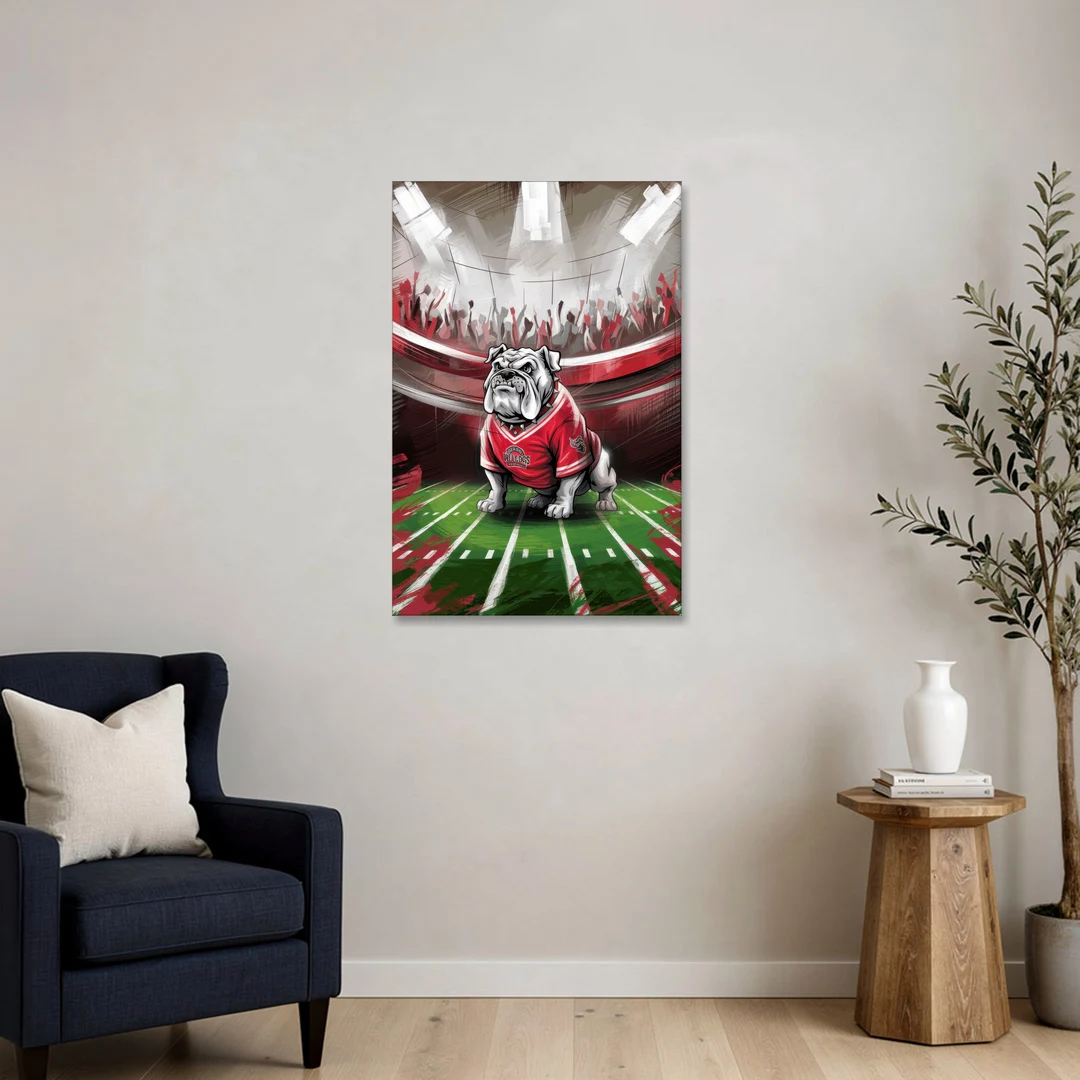 Fresno Bulldogs Game Day - Canvas Wall Art - Sofa - 24x36