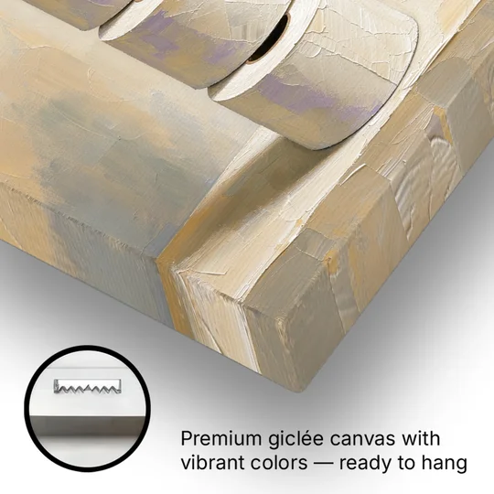 Funny Bathroom Painting of Peonies on Paper Rolls - Canvas Wall Art - Gallery Wrap Corner