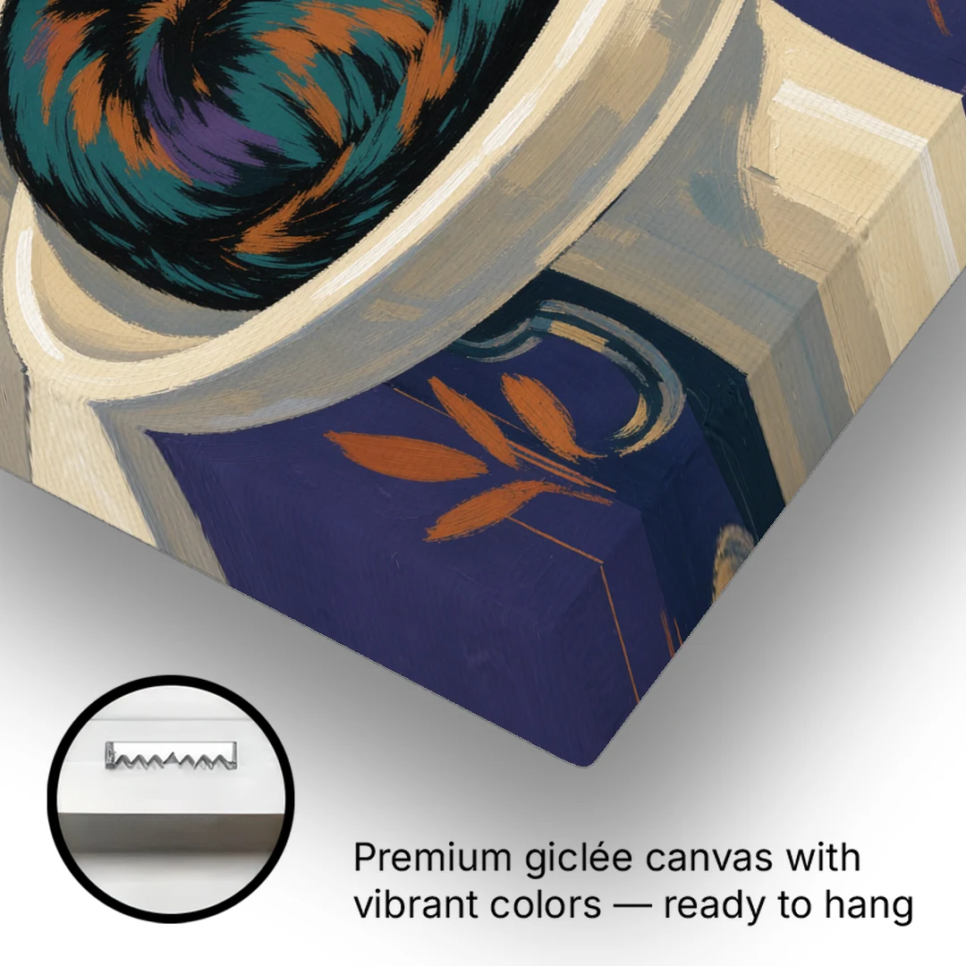 Funny Bathroom Prints Cat Claims the Sink - Canvas Wall Art - Gallery Wrap Corner
