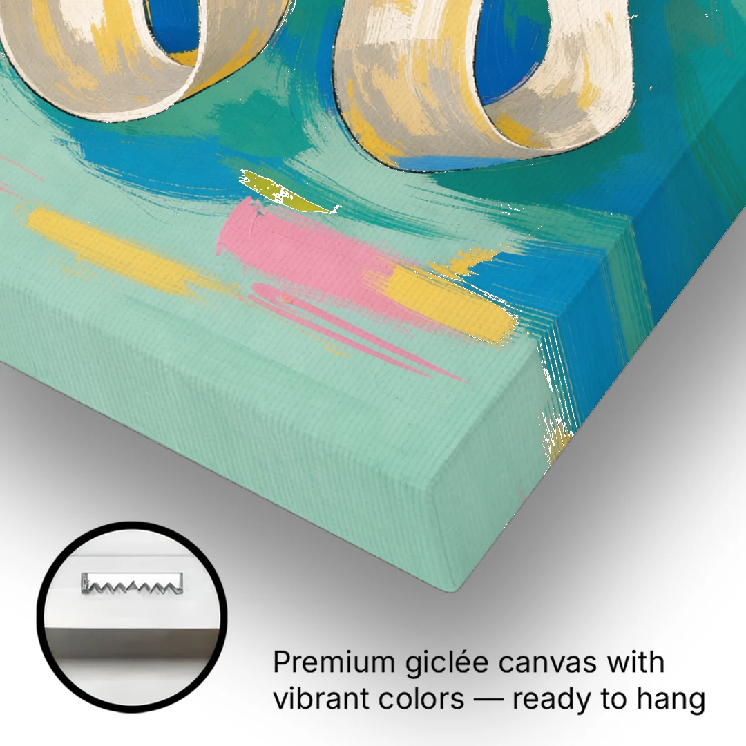 Funny Bathroom Wall Art of an Unspooling Toilet Roll - Canvas Wall Art - Gallery Wrap Corner
